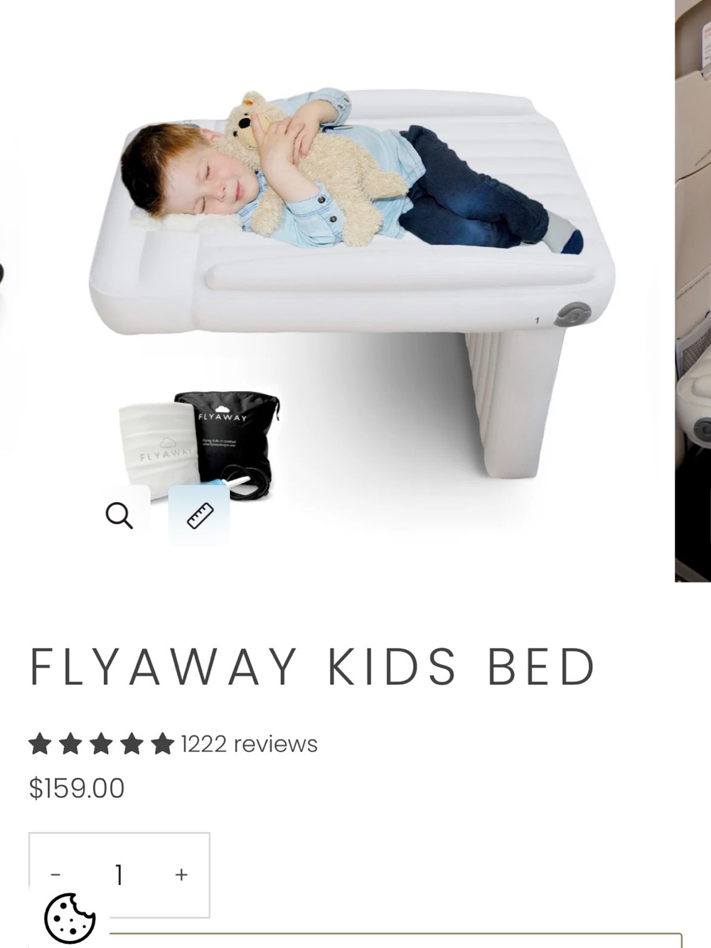 Away Inflatable Kids Bed - White